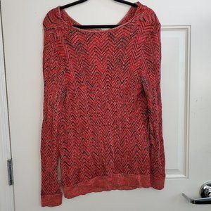 Sweater (Lightweight) Red with Metallic Threads